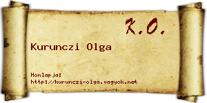 Kurunczi Olga névjegykártya